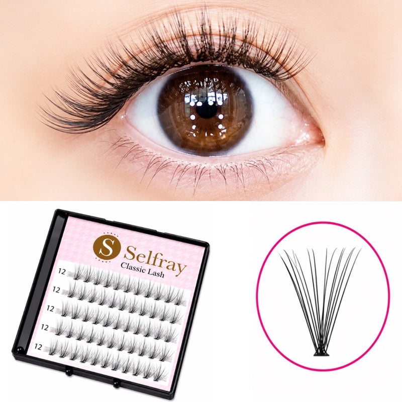 【Selfray】クラシックラッシュ Cカール 太さ0.07mm 20本