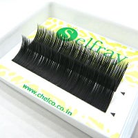 【Selfray】マットフラットラッシュ Cカール/ブラック　マツエク　フラットラッシュ