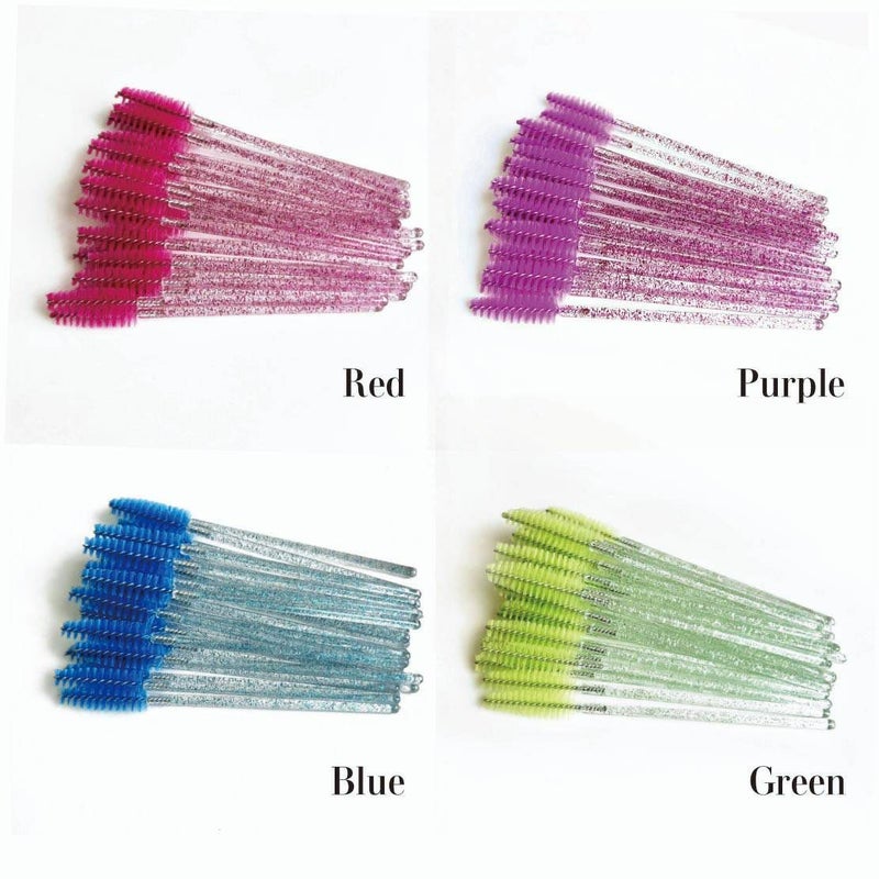 【Selfray】アイラッシュブラシ クリアラメカラー 25本入