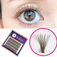 【Selfray】チョコレートブラウン Cカール 太さ0.07mm 20本束　カラー