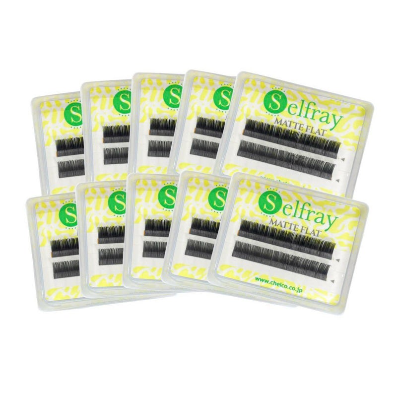 【Selfray】マットフラットラッシュ Cカール/ブラック 10ケースセット