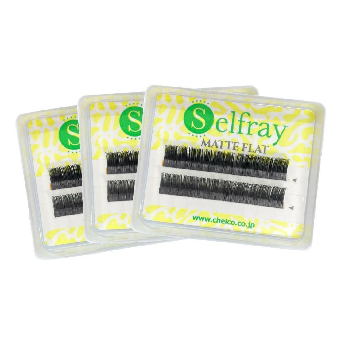 【Selfray】マットフラットラッシュ Cカール/ブラック 3ケースセット