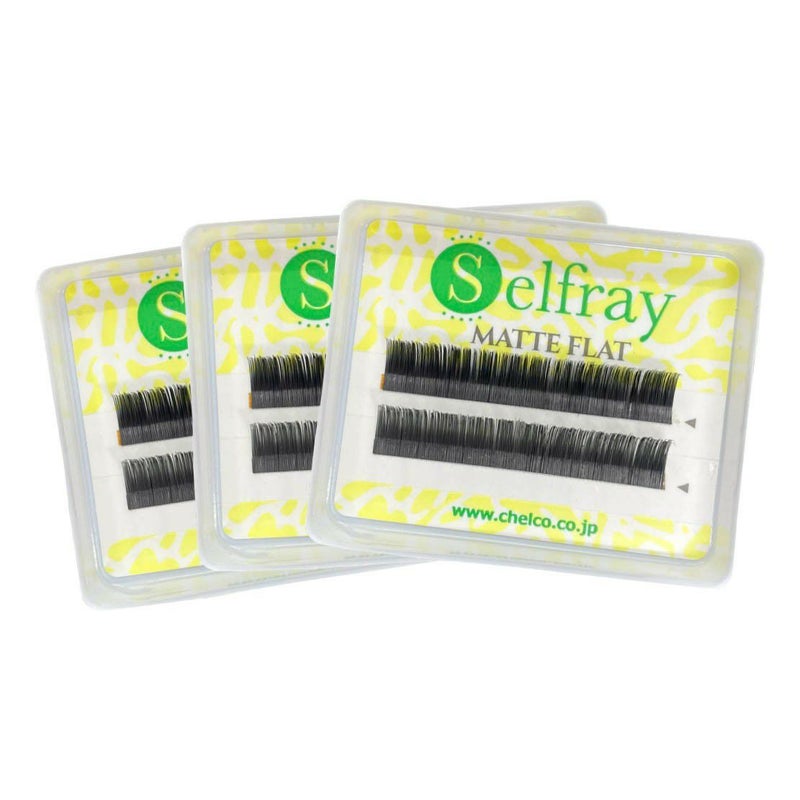 【Selfray】マットフラットラッシュ Cカール/ブラック 3ケースセット