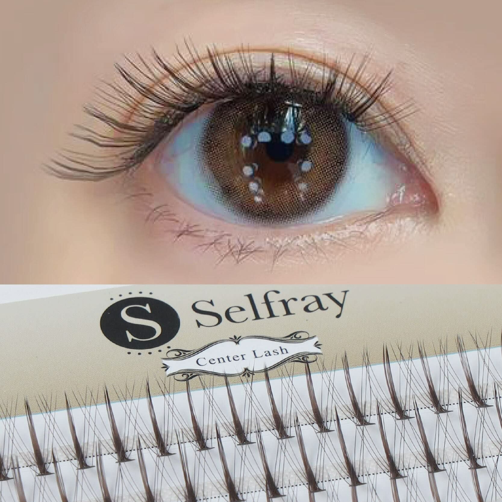 セルフ　マツエク Selfray】 セルフマツエク センターラッシュ シックブラウン Jカール